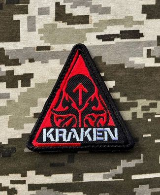Patch "Kraken" Dreieck Rot m. Klett ukrainische Armee Aufnäher Abzeichen BW ZSU