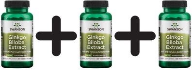 3 x Ginkgo Biloba Extract, 120 mg - 100 vcaps