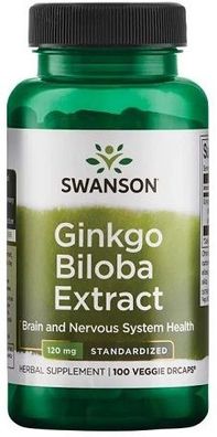 Ginkgo Biloba Extract, 120 mg - 100 vcaps