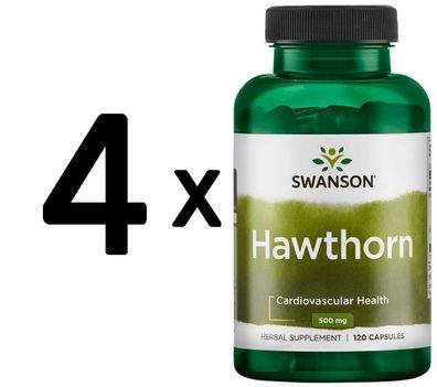 4 x Hawthorn Extract, 250mg - 120 caps