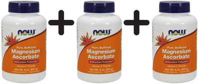 3 x Magnesium Ascorbate, Pure Buffered Powder - 227g
