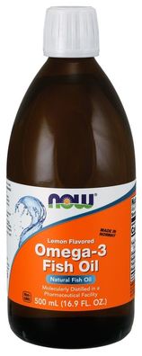 Omega-3 Fish Oil Liquid, Lemon - 500ml.
