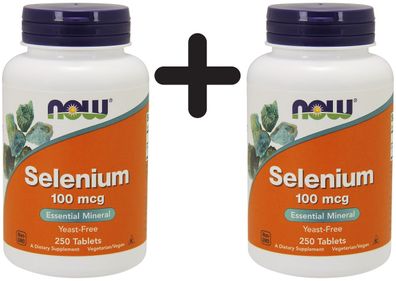2 x Selenium, 100mcg - 250 tablets