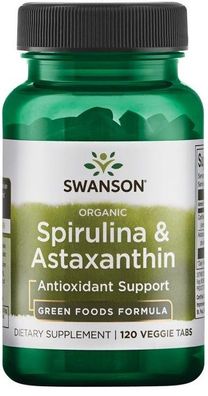 Spirulina & Astaxanthin, Organic - 120 veggie tabs