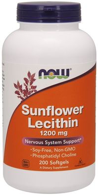 Sunflower Lecithin, 1200mg - 200 softgels