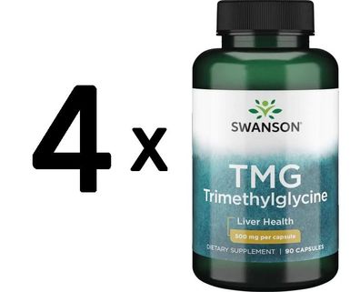 4 x TMG (Trimethylglycine), 500mg - 90 caps