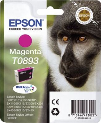 Epson C13T08934011 Epson DURABrite Ultra Ink T 089 Tintenpatrone magenta T 0893