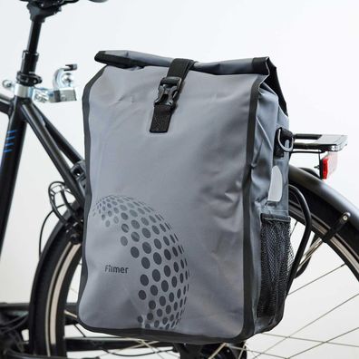 Filmer Premium 49616 Fahrradtasche Premium für Gepäckträger - grau