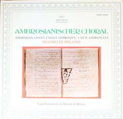 Archiv Produktion 2533 284 - Ambrosianischer Choral