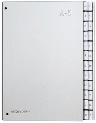 Pagna® 24249-14 Pultordner Color-Einband - Tabe A - Z, 24 Fächer, silber