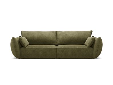 Micadoni 3-Sitzer Sofa Kaelle | Bezug Green | Beinfarbe Black Plas...