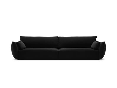 Micadoni 4-Sitzer Sofa Kaelle | Bezug Black | Beinfarbe Black Plas...