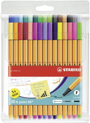 Stabilo® 8830-1 Fineliner point 88® - Etui, mit 30 Stiften