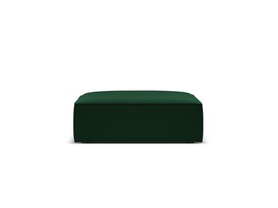 Micadoni Samtstoff Pouf Hocker Kaelle | Bezug Bottle Green | Beinfarbe B...