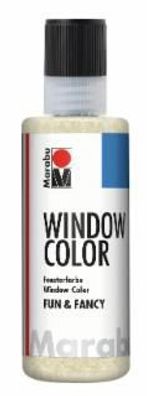 Marabu 0406 04 584 Window Color fun&fancy, Glitter-Gold 584, 80 ml