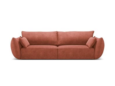 Micadoni 3-Sitzer Sofa Kaelle | Bezug Terracotta | Beinfarbe Black...