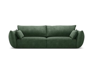 Micadoni 3-Sitzer Sofa Kaelle | Bezug Bottle Green | Beinfarbe Bla...