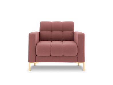 Micadoni Sessel Mamaia | Bezug Pink | Beinfarbe Gold Metal Metal...
