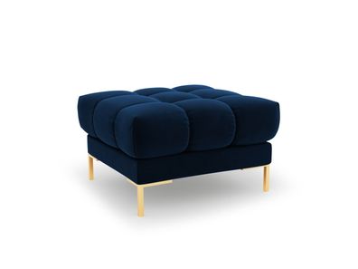 Micadoni Samtstoff Pouf Hocker Mamaia | Bezug Royal Blue | Beinfarbe Gold ...