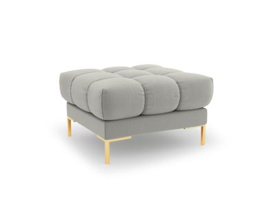 Micadoni Pouf Hocker Mamaia | Bezug Light Grey | Beinfarbe Gold ...