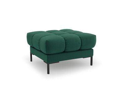 Micadoni Pouf Hocker Mamaia | Bezug Green | Beinfarbe Black Meta...