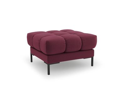 Micadoni Pouf Hocker Mamaia | Bezug Dark Red | Beinfarbe Black M...