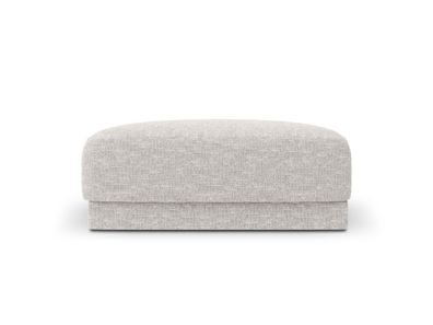 Micadoni Pouf Hocker Miley | Bezug Light Grey | Beinfarbe Black Pl...