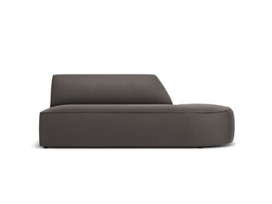Micadoni 2-Sitzer Samtstoff Rechts Modular Sofa Ruby | Bezug Dark Grey | Beinfar...