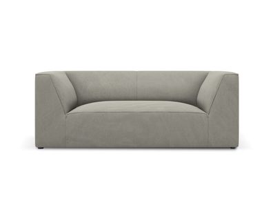 Micadoni 2-Sitzer Sofa Ruby | Bezug Light Grey | Beinfarbe Black P...