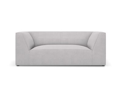 Micadoni 2-Sitzer Sofa Ruby | Bezug Light Grey | Beinfarbe Black P...
