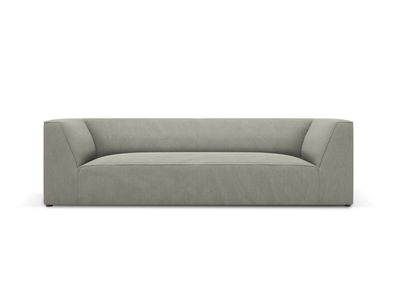 Micadoni 3-Sitzer Sofa Ruby | Bezug Light Grey | Beinfarbe Black P...