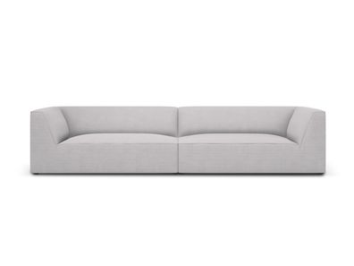 Micadoni 4-Sitzer Sofa Ruby | Bezug Light Grey | Beinfarbe Black P...