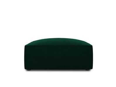 Micadoni Samtstoff Pouf Hocker Ruby | Bezug Bottle Green | Beinfar...