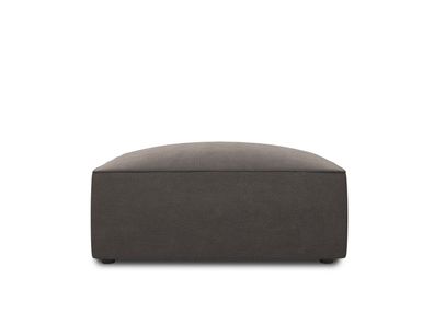 Micadoni Samtstoff Pouf Hocker Ruby | Bezug Dark Grey | Beinfarbe ...