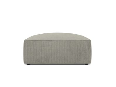 Micadoni Pouf Hocker Ruby | Bezug Light Grey | Beinfarbe Black Pla...