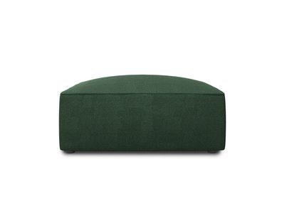 Micadoni Pouf Hocker Ruby | Bezug Green | Beinfarbe Black Plasti...