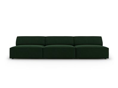 Micadoni 3-Sitzer Samtstoff Sofa Jodie | Bezug Bottle Green | Bein...
