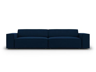 Micadoni 3-Sitzer Samtstoff Sofa Jodie | Bezug Royal Blue | Beinfa...