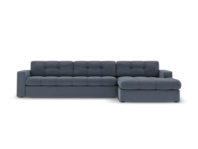 Micadoni 4-Sitzer Ecke rechts Sofa Justin | Bezug Dark Blue | Be...