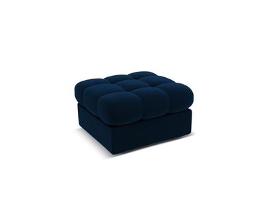 Micadoni Samtstoff Pouf Hocker Justin | Bezug Royal Blue | Beinfar...