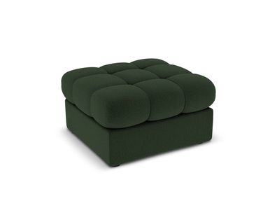 Micadoni Pouf Hocker Justin | Bezug Dark Green | Beinfarbe Black...