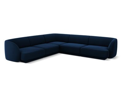 Micadoni 5-Sitzer Samtstoff Symmetrisches Ecksofa Miley | Bezug Ro...