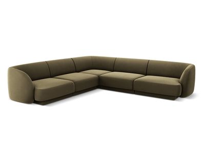 Micadoni 5-Sitzer Samtstoff Symmetrisches Ecksofa Miley | Bezug Gr...