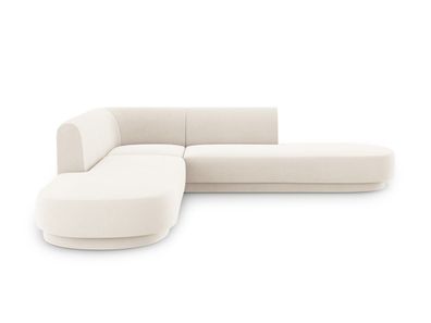 Micadoni 5-Sitzer Samtstoff Symmetrisches Ecksofa Miley | Bezug Li...