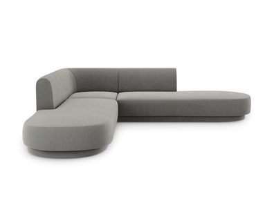 Micadoni 5-Sitzer Samtstoff Symmetrisches Ecksofa Miley | Bezug Li...