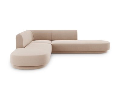 Micadoni 5-Sitzer Samtstoff Symmetrisches Ecksofa Miley | Bezug Ca...