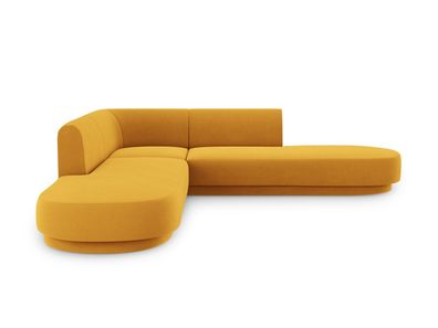 Micadoni 5-Sitzer Samtstoff Symmetrisches Ecksofa Miley | Bezug Ye...