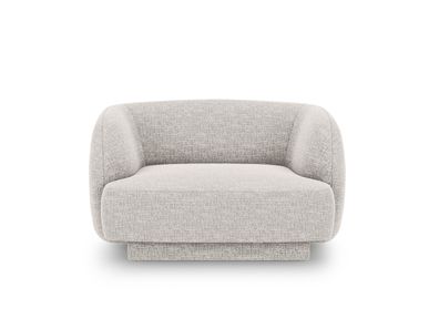 Micadoni Sessel Miley | Bezug Light Grey | Beinfarbe Black Plastic Kunststof...