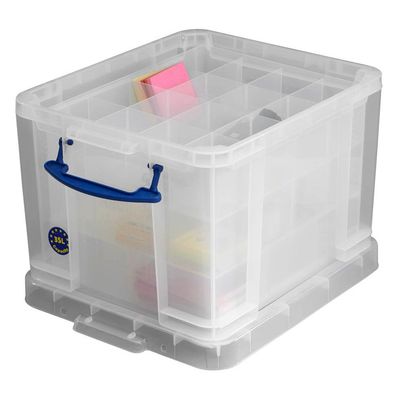 Really Useful Box 35CX3DIVCB Aufbewahrungsbox 35,0 l transparent 48,0 x 39,0 x ...