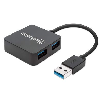 Manhattan 162296 Manhattan USB-HUB 4-Port USB 3.0 schwarz